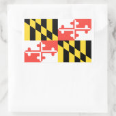 Sticker Rectangulaire Drapeau du Maryland (Sac)