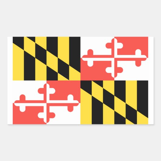 Sticker Rectangulaire Drapeau du Maryland (Devant)