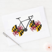 Sticker Rectangulaire Drapeau du Maryland à vélo (Enveloppe)