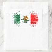 Sticker Rectangulaire Drapeau du Mexique (Sac)