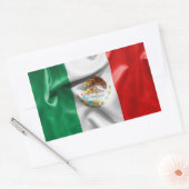 Sticker Rectangulaire Drapeau du Mexique (Enveloppe)