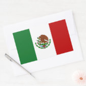 Sticker Rectangulaire Drapeau du Mexique (Enveloppe)