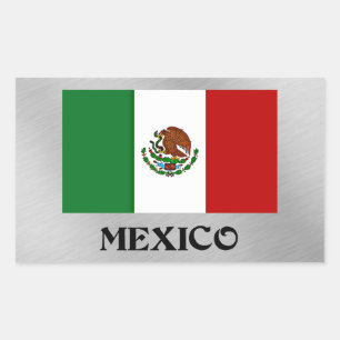 Sticker Rectangulaire Drapeau du Mexique