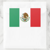 Sticker Rectangulaire Drapeau du Mexique (Sac)