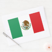 Sticker Rectangulaire Drapeau du Mexique (Enveloppe)