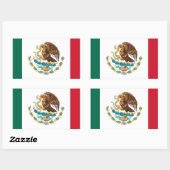 Sticker Rectangulaire Drapeau du Mexique - Drapeau du Mexique - Bandera  (Feuille)