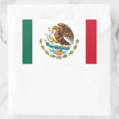 Sticker Rectangulaire Drapeau du Mexique - Drapeau du Mexique - Bandera  (Sac)