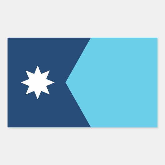 Sticker Rectangulaire Drapeau du Minnesota (Devant)