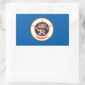 Sticker Rectangulaire Drapeau du Minnesota (Sac)