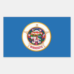Sticker Rectangulaire Drapeau du Minnesota