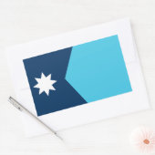 Sticker Rectangulaire Drapeau du Minnesota North Star (Enveloppe)