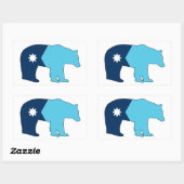 Sticker Rectangulaire Drapeau du Minnesota ours (Feuille)