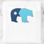 Sticker Rectangulaire Drapeau du Minnesota ours (Sac)
