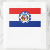 Sticker Rectangulaire Drapeau du Missouri (Sac)
