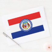 Sticker Rectangulaire Drapeau du Missouri (Enveloppe)