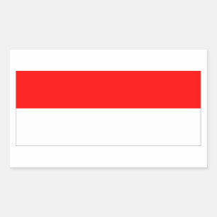 Sticker Rectangulaire Drapeau du Monaco