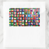 Sticker Rectangulaire Drapeau du monde (Sac)