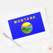 Sticker Rectangulaire Drapeau du Montana, Big Sky Country (Enveloppe)