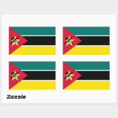 Sticker Rectangulaire Drapeau du Mozambique (Feuille)