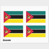 Sticker Rectangulaire Drapeau du Mozambique (Feuille)