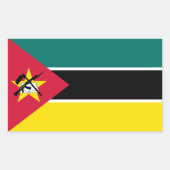 Sticker Rectangulaire Drapeau du Mozambique (Devant)