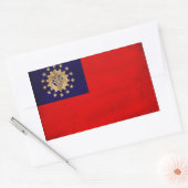 Sticker Rectangulaire Drapeau du Myanmar (Enveloppe)