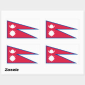 Sticker Rectangulaire Drapeau du Népal (Feuille)