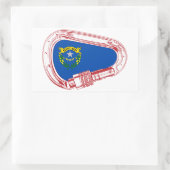 Sticker Rectangulaire Drapeau du Nevada Escalade carabiner (Sac)