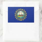 Sticker Rectangulaire Drapeau du New Hampshire (Sac)