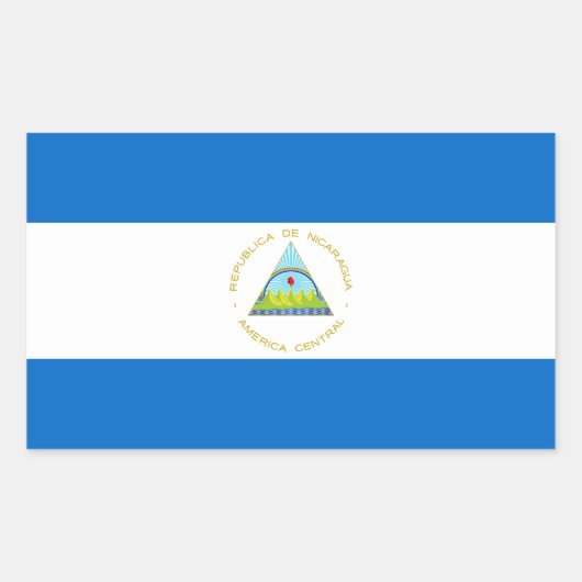 Sticker Rectangulaire Drapeau du Nicaragua (Devant)