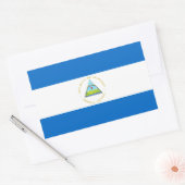 Sticker Rectangulaire Drapeau du Nicaragua (Enveloppe)