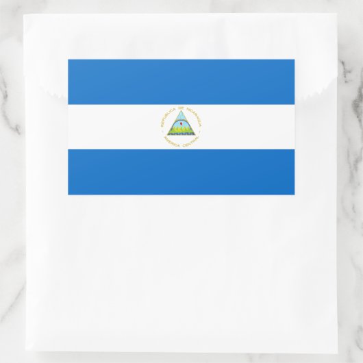 Sticker Rectangulaire Drapeau du Nicaragua (Sac)