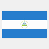 Sticker Rectangulaire Drapeau du Nicaragua (Devant)