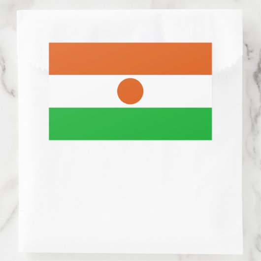 Sticker Rectangulaire Drapeau du Niger (Sac)