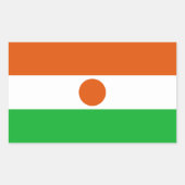 Sticker Rectangulaire Drapeau du Niger (Devant)