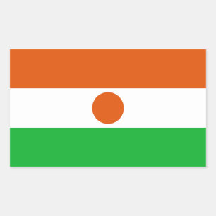 Sticker Rectangulaire Drapeau du Niger