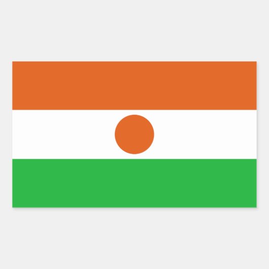 Sticker Rectangulaire Drapeau du Niger (Devant)