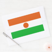 Sticker Rectangulaire Drapeau du Niger (Enveloppe)