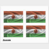 Sticker Rectangulaire Drapeau du Niger (Feuille)