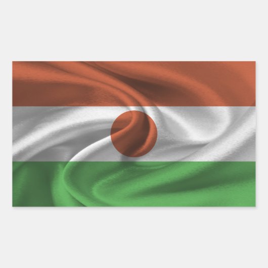 Sticker Rectangulaire Drapeau du Niger (Devant)