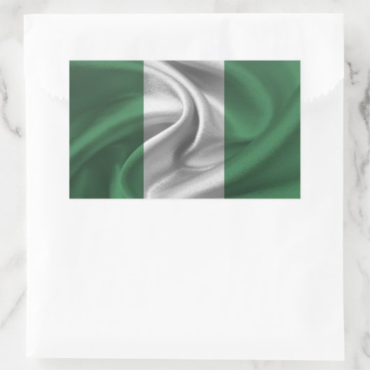Sticker Rectangulaire Drapeau du Nigéria (Sac)