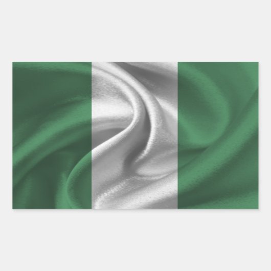 Sticker Rectangulaire Drapeau du Nigéria (Devant)