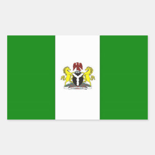Sticker Rectangulaire Drapeau du Nigéria