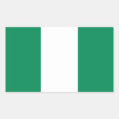 Sticker Rectangulaire Drapeau du Nigéria (Devant)