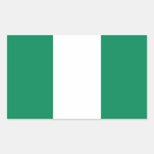 Sticker Rectangulaire Drapeau du Nigéria (Devant)
