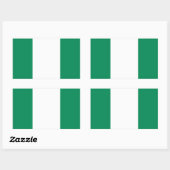 Sticker Rectangulaire Drapeau du Nigeria (Feuille)