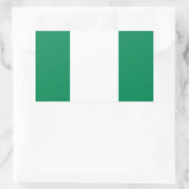 Sticker Rectangulaire Drapeau du Nigeria (Sac)