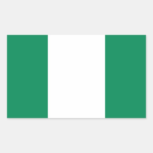 Sticker Rectangulaire Drapeau du Nigeria (Devant)