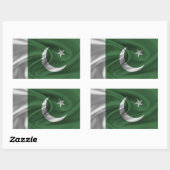 Sticker Rectangulaire Drapeau du Pakistan (Feuille)