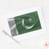 Sticker Rectangulaire Drapeau du Pakistan (Enveloppe)